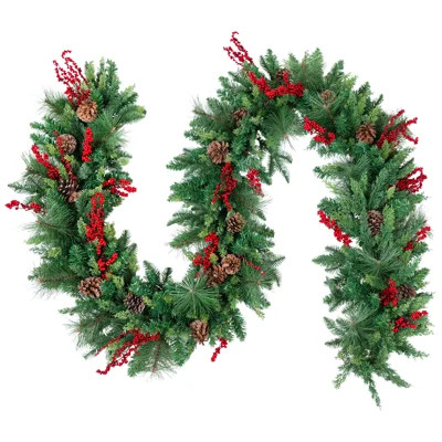 Cypress And Cedar Artificial Christmas Garland - 10' X 15" - Unlit | Wayfair North America