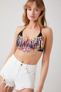 Iridescent Disc Halter Bralette | Forever 21 (US)
