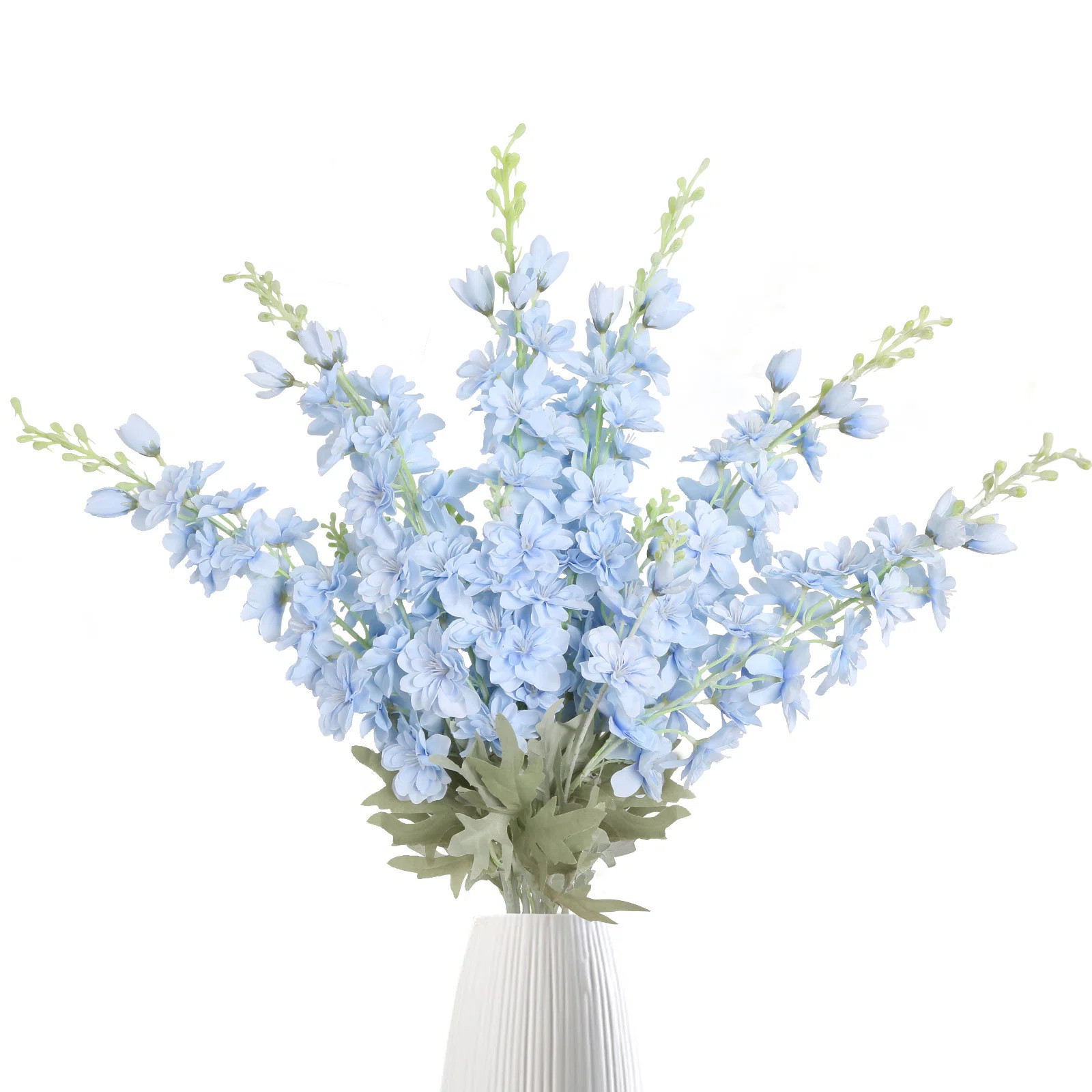6 Pcs Delphinium Artificial Flowers For Tall Vase Larkspur Fake Flowers 33.5In Long Stem Faux Sil... | Wayfair North America