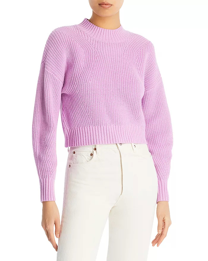 Mia Mock Neck Cropped Sweater - 100% Exclusive | Bloomingdale's (US)
