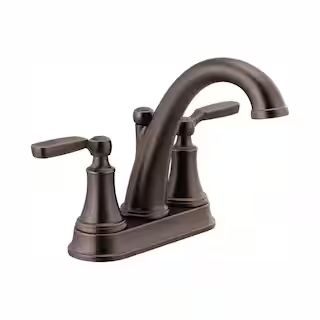 Delta Woodhurst 4 in. Centerset 2-Handle Bathroom Faucet in Venetian Bronze 2532LF-RBMPU - The Ho... | The Home Depot