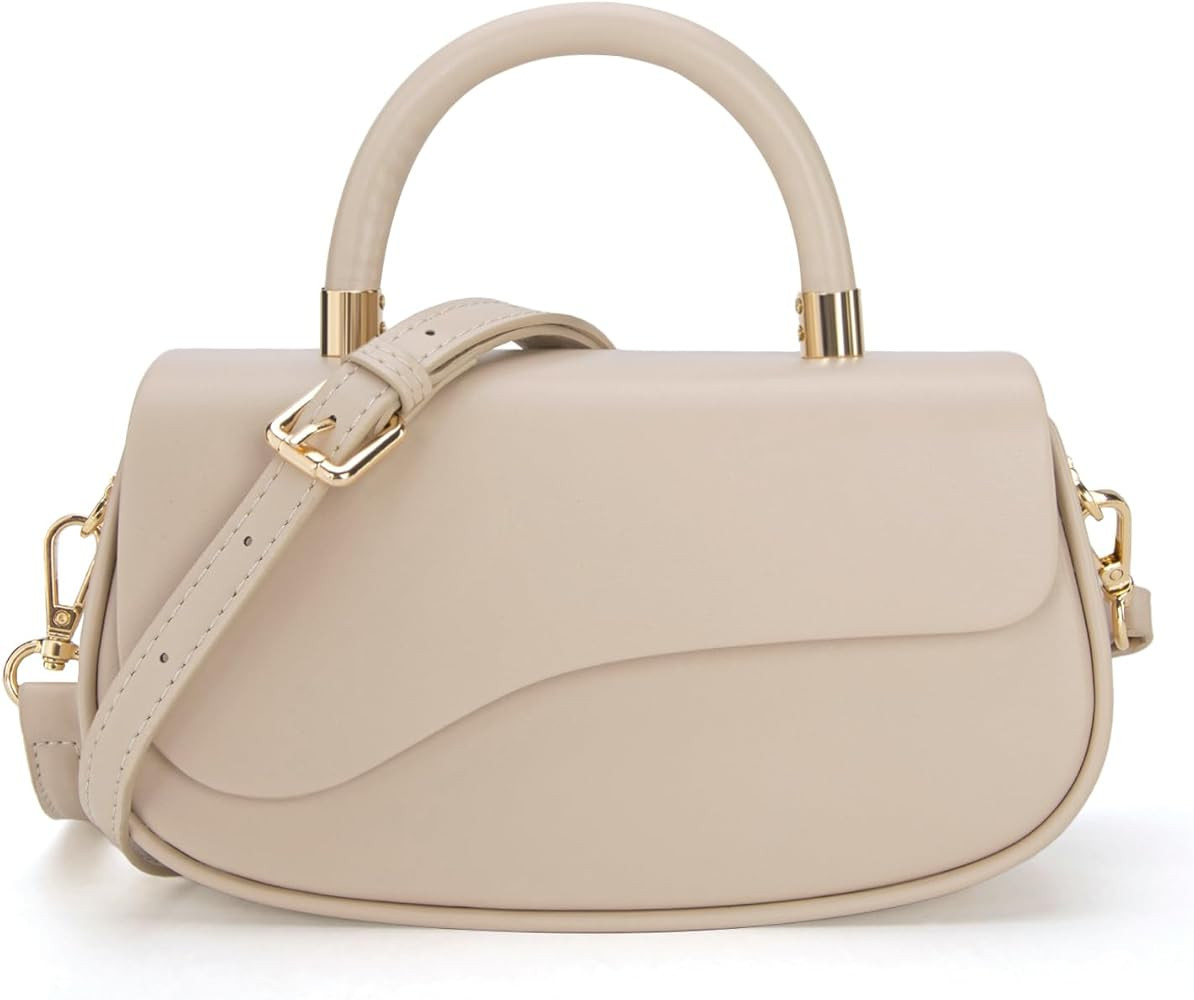 Milan Chiva Small Elegant Top Handle Purses for Women Mini Handbags Cute Crossbody Purse | Amazon (US)