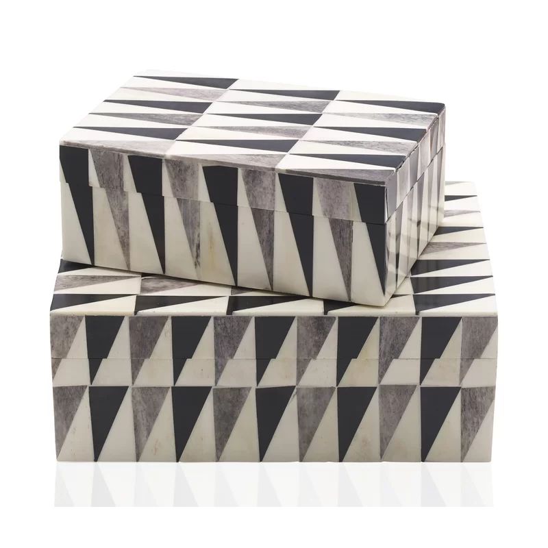 Scott Living Luxe Resin Boxes, Set Of 2 | Wayfair Professional