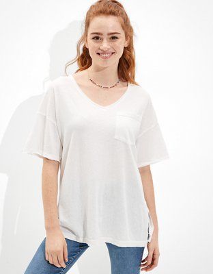 AE True V-Neck Pocket Tee | American Eagle Outfitters (US & CA)