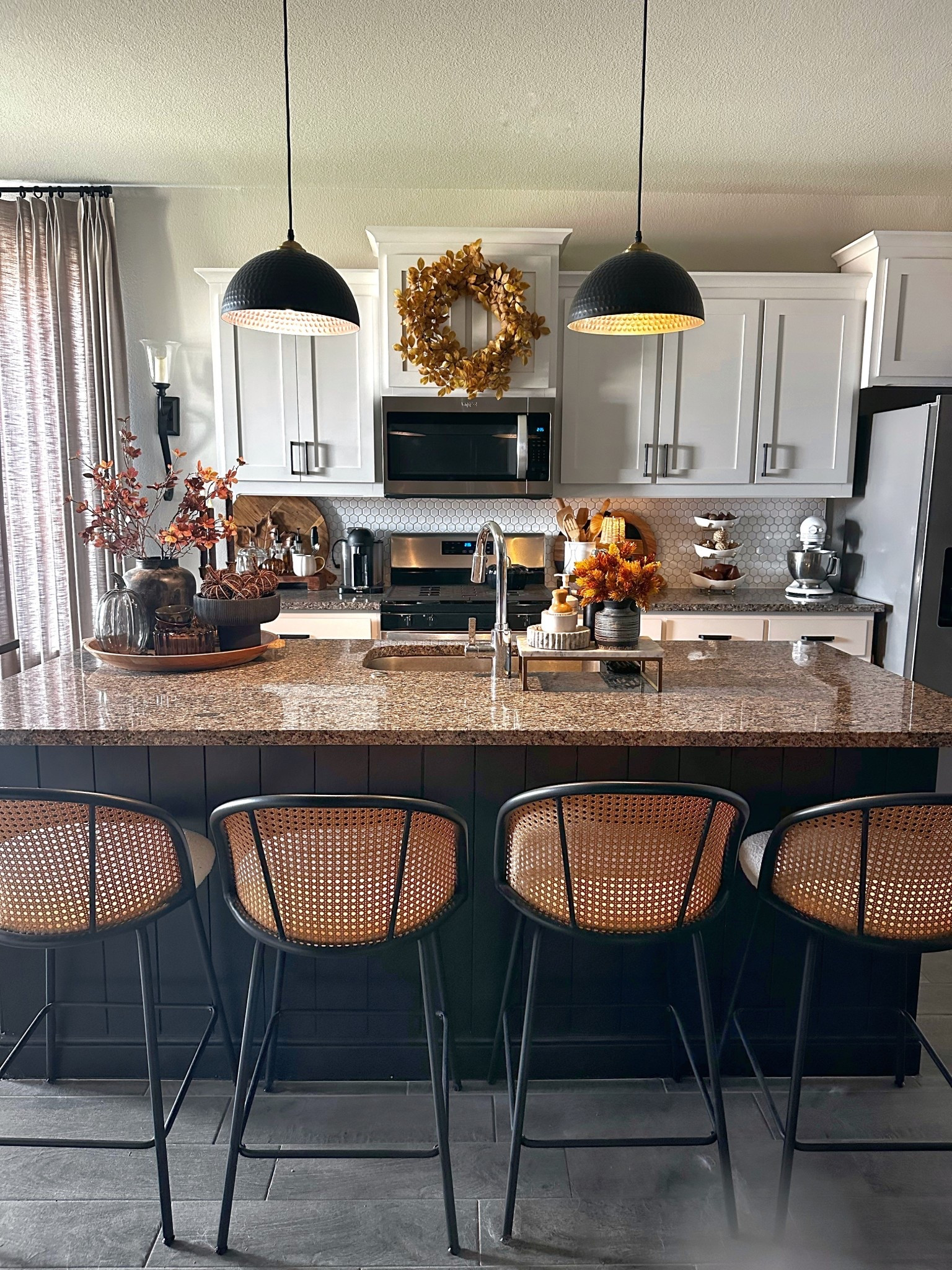 Fall kitchen styling - fall
Stems, pendant lights, kitchen decorr

#LTKSeasonal #LTKStyleTip #LTKHome
