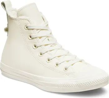 Converse Chuck Taylor® All Star® Fleece Lined Leather High Top Sneaker | Nordstrom | Nordstrom