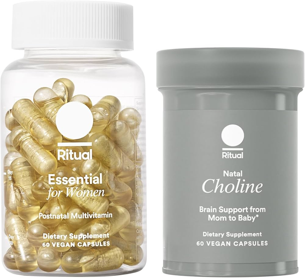 Ritual Postnatal Mom-to-Baby Set, Postpartum Multivitamin and Natal Choline Supplements, Supports... | Amazon (US)