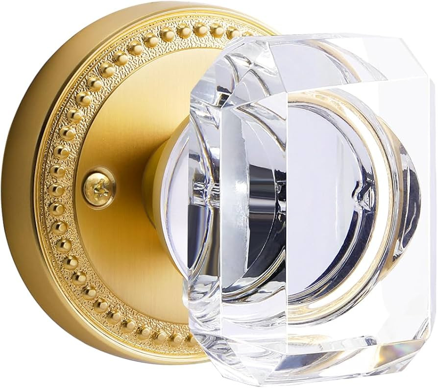 SORWDUERM Passage Door Knobs Satin Brass Interior Door Knob Brushed Gold for Hall and Closet 1 Pa... | Amazon (US)