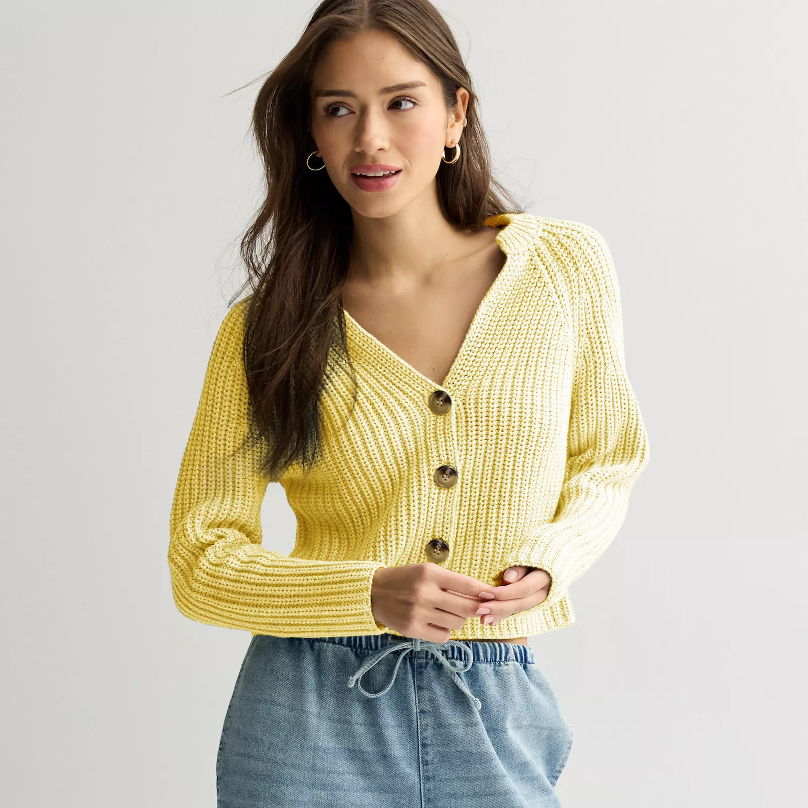 Juniors' SO® Chunky Cardigan Sweater | Kohl's