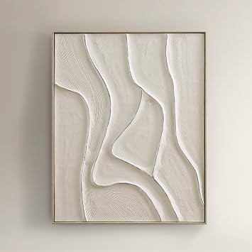 Z Gallerie Vivre Textured Abstract Wall Painting Soft Ivory | Amazon (US)