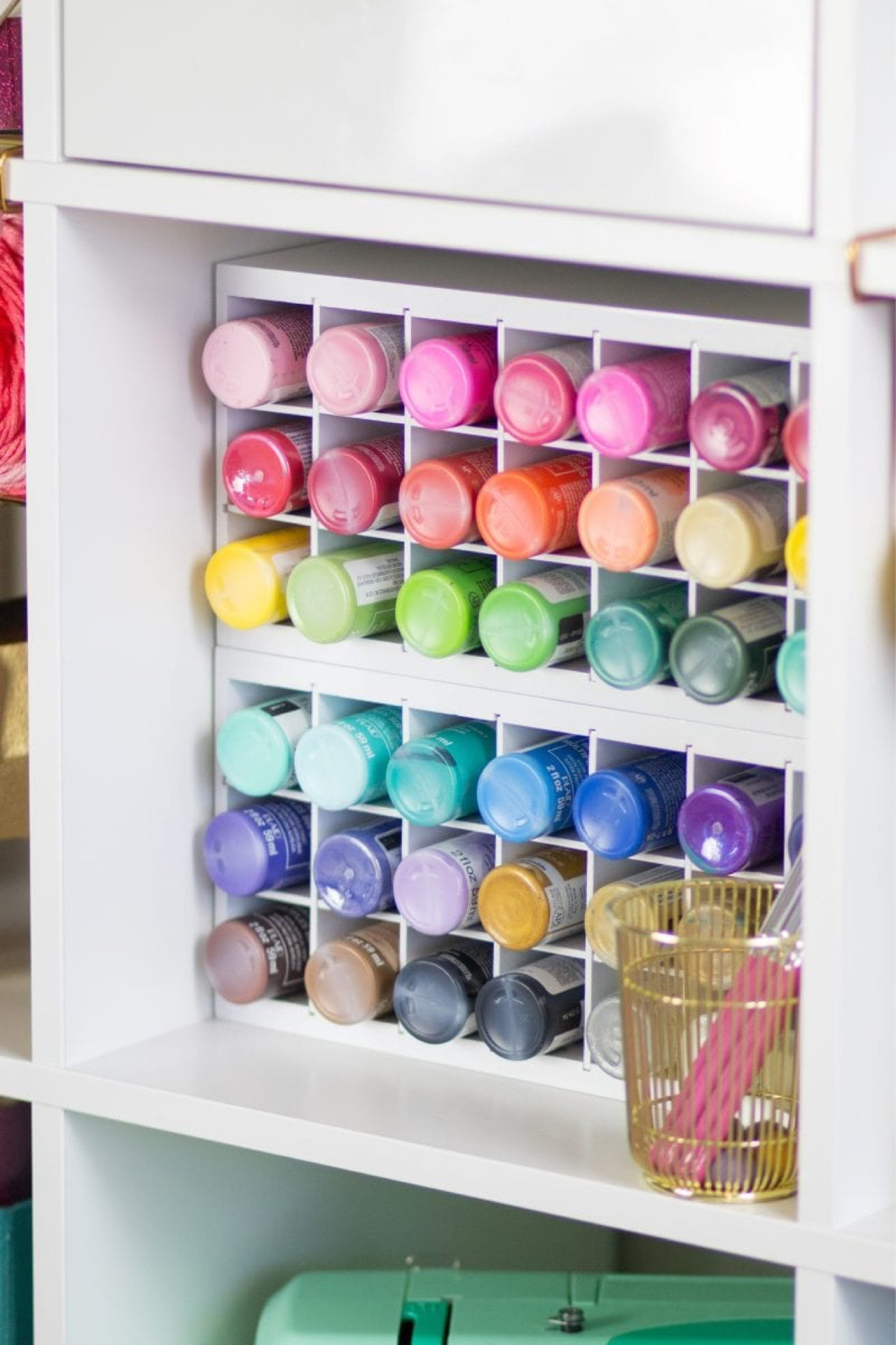 This wooden paint organizer makes it easy to keep everything nice and tidy, and it's easy to see exactly which colors you have on hand.

#LTKFindsUnder50 #LTKHome