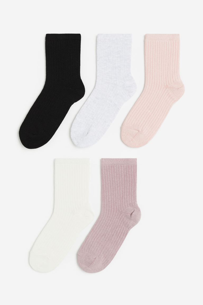 5-pack Socks - Black/pink - Kids | H&M US | H&M (US + CA)