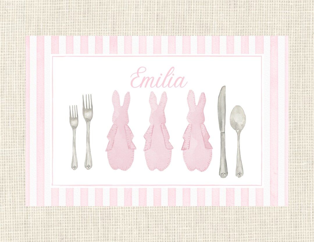 Personalized Easter Place Setting Placemat - Etsy | Etsy (US)