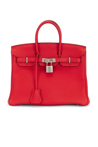 Hermes Togo Birkin 25 Handbag in Red | FWRD 