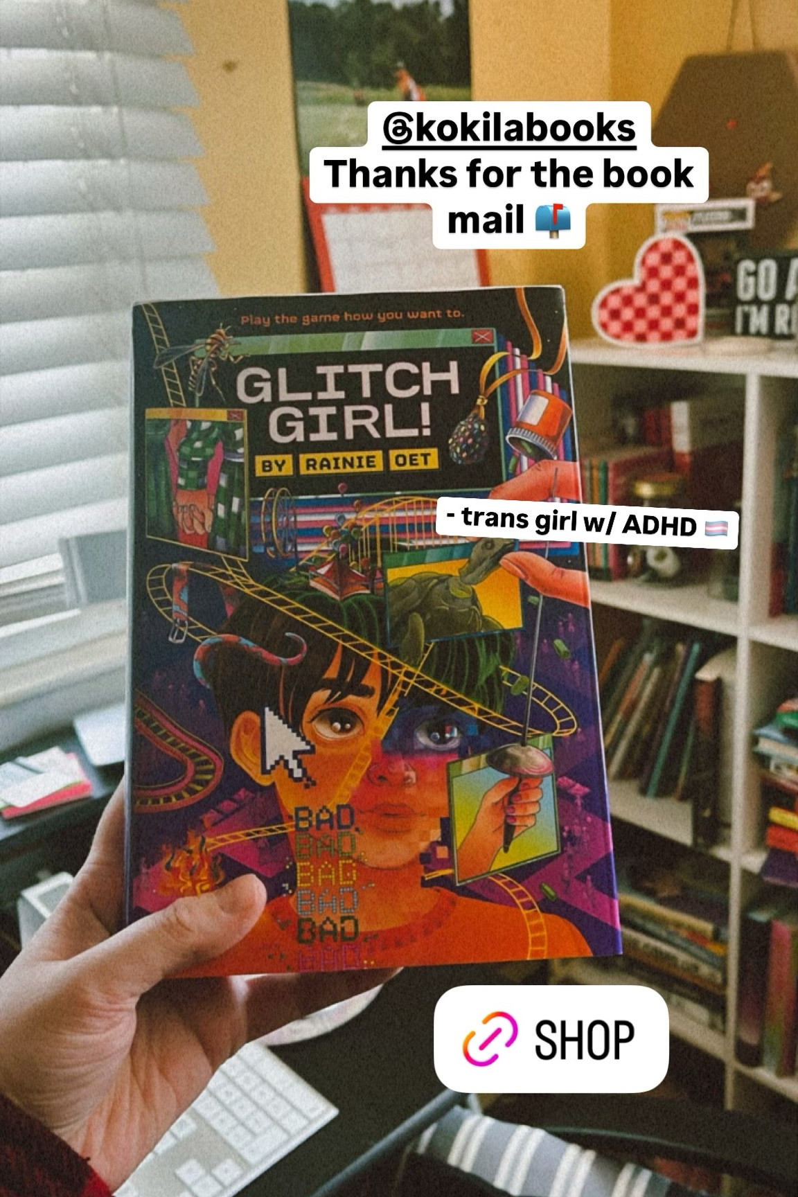 NEW RELEASE: glitch girl by rainie oet is a middle grade about a trans girl who has ADHD. 📚🏳️‍⚧️