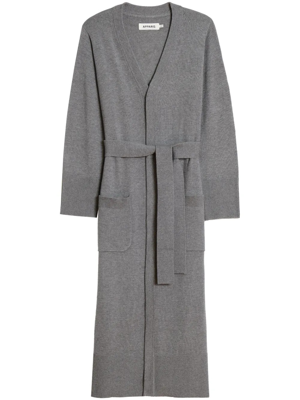 long waisted-belt cardigan | Farfetch Global