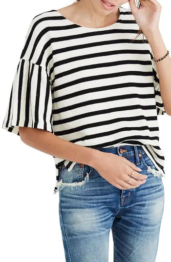 Women's Madewell Stripe Bell Sleeve Top | Nordstrom