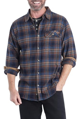 Legendary Whitetails Men's Buck Camp Flannel, Long Sleeve Plaid Button Down Casual Shirt, Corduro... | Amazon (US)