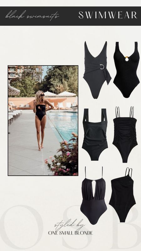 Black one piece swimsuits 🖤

#LTKSwim #LTKSeasonal #LTKSaleAlert