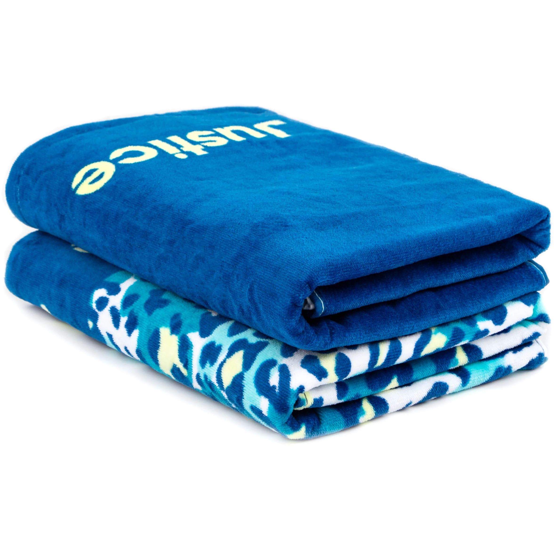 Justice Blue Cheetah and Blue Tie Dye 2-Pack Bath Towel Set, Blue, 30 x 54 - Walmart.com | Walmart (US)