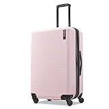 American Tourister Stratum XLT Hardside Luggage, Pink Blush, Checked-Medium | Amazon (US)