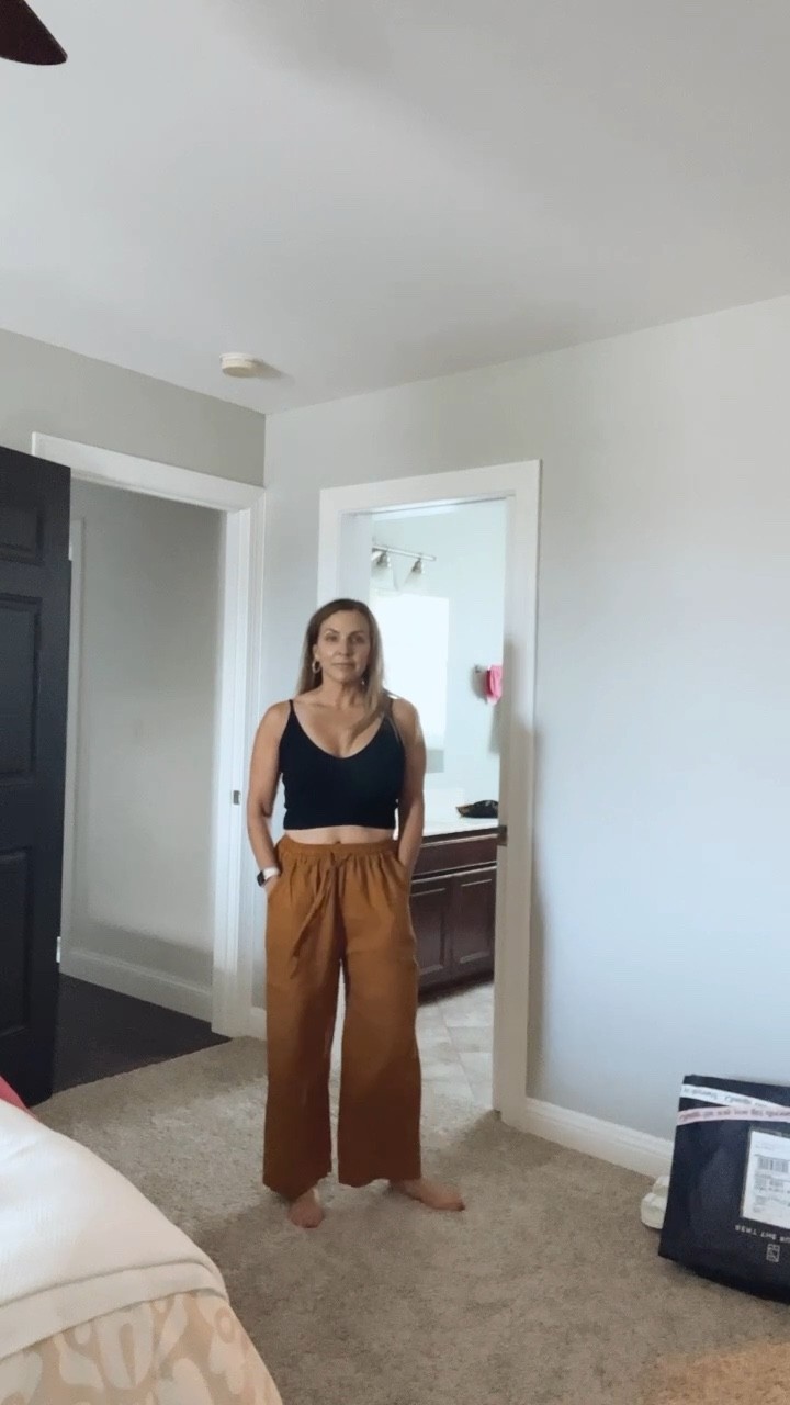 Super comfortable linen pants and ribbed crop tank. Dress up or down. Versatile for travel! 

#LTKsalealert #LTKtravel #LTKunder50