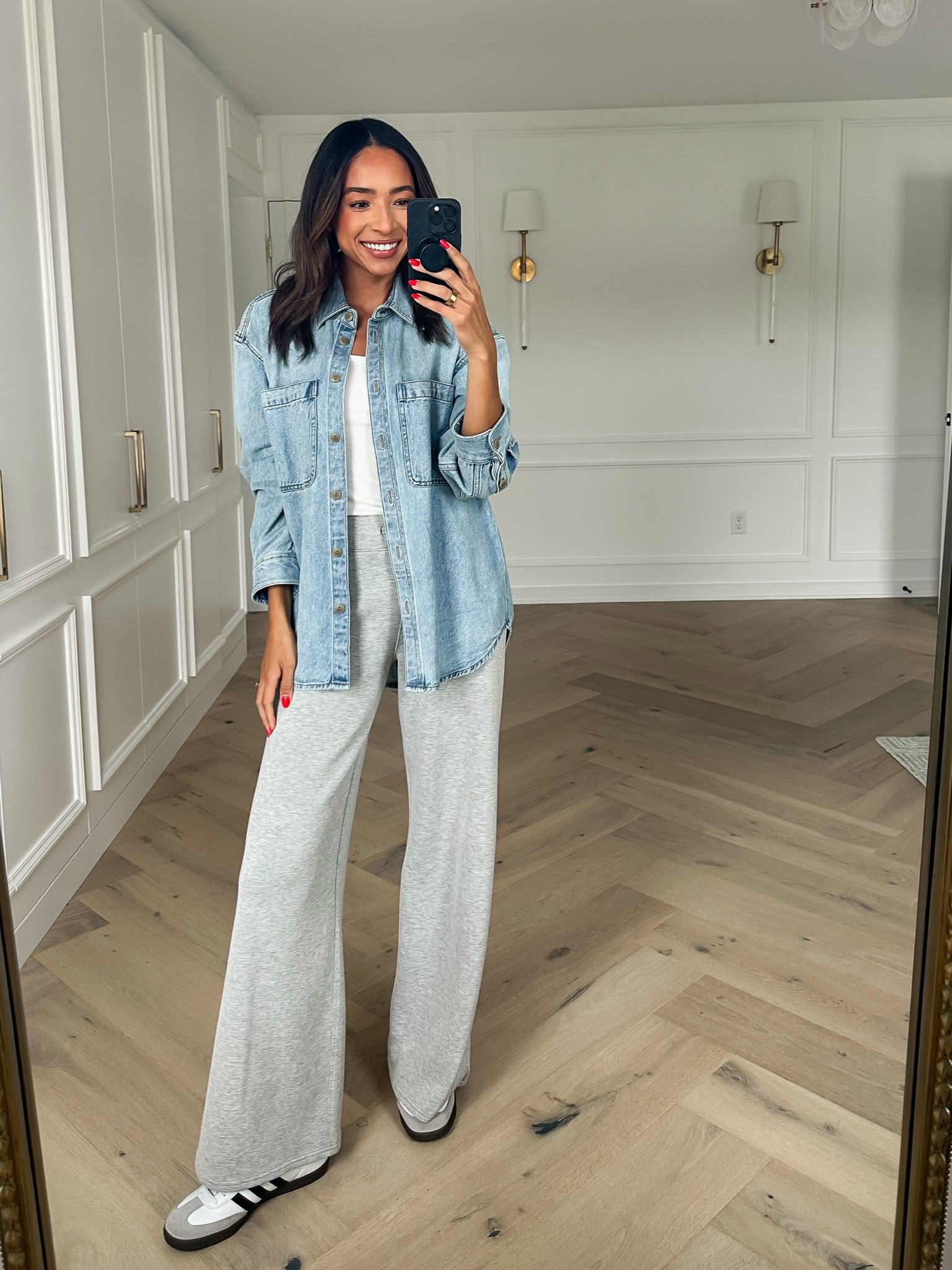 Use code NENAXSPANX for 10% off + free shipping (excluding sales) Wearing size size small denim shirt and size xs tall pants 


Loungewear 
Errands outfit 
Travel outfit 
Airport outfit 

#LTKstyletip #LTKtravel