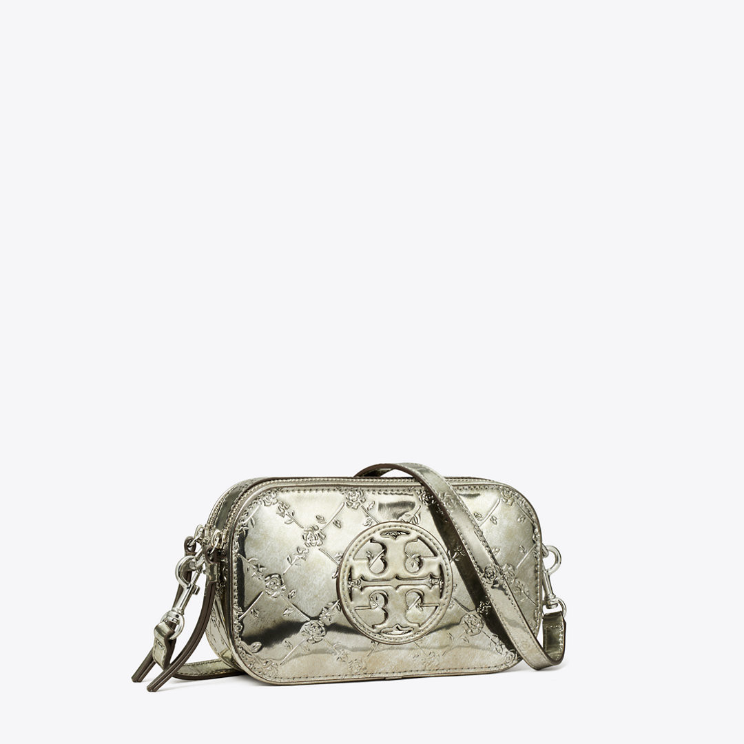 Tory Burch Mini Miller Metallic Floral-Embossed Crossbody Bag | Tory Burch (US)