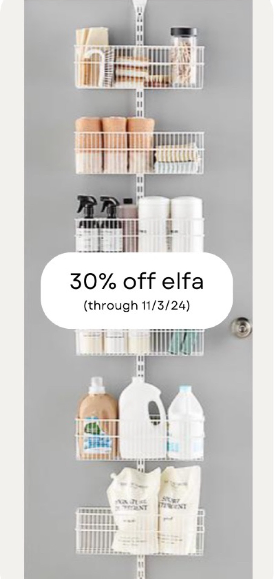 Y’all, this is huge 30% off all elfa until Nov3rd!

#LTKHome #LTKFamily #LTKKids