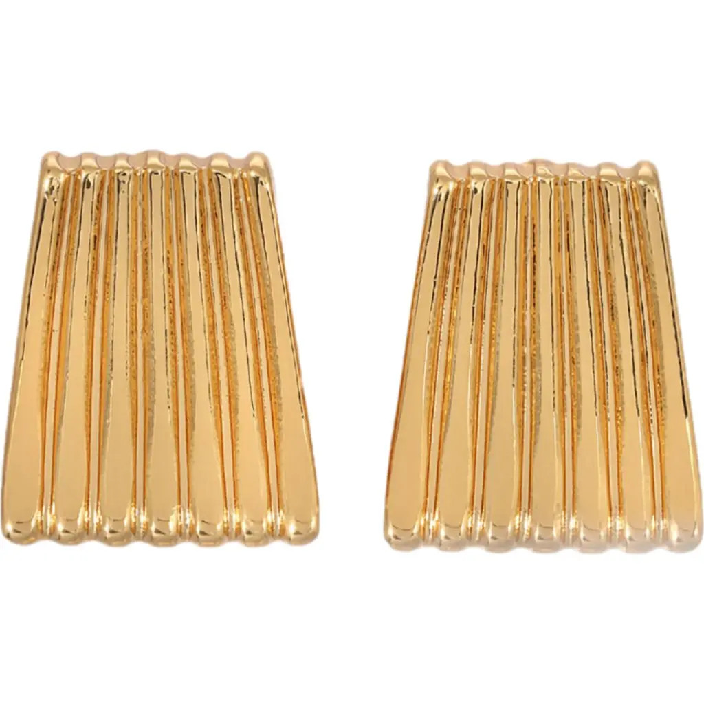 HEAVEN MAYHEM Ribbed Earrings in Gold at Nordstrom | Nordstrom