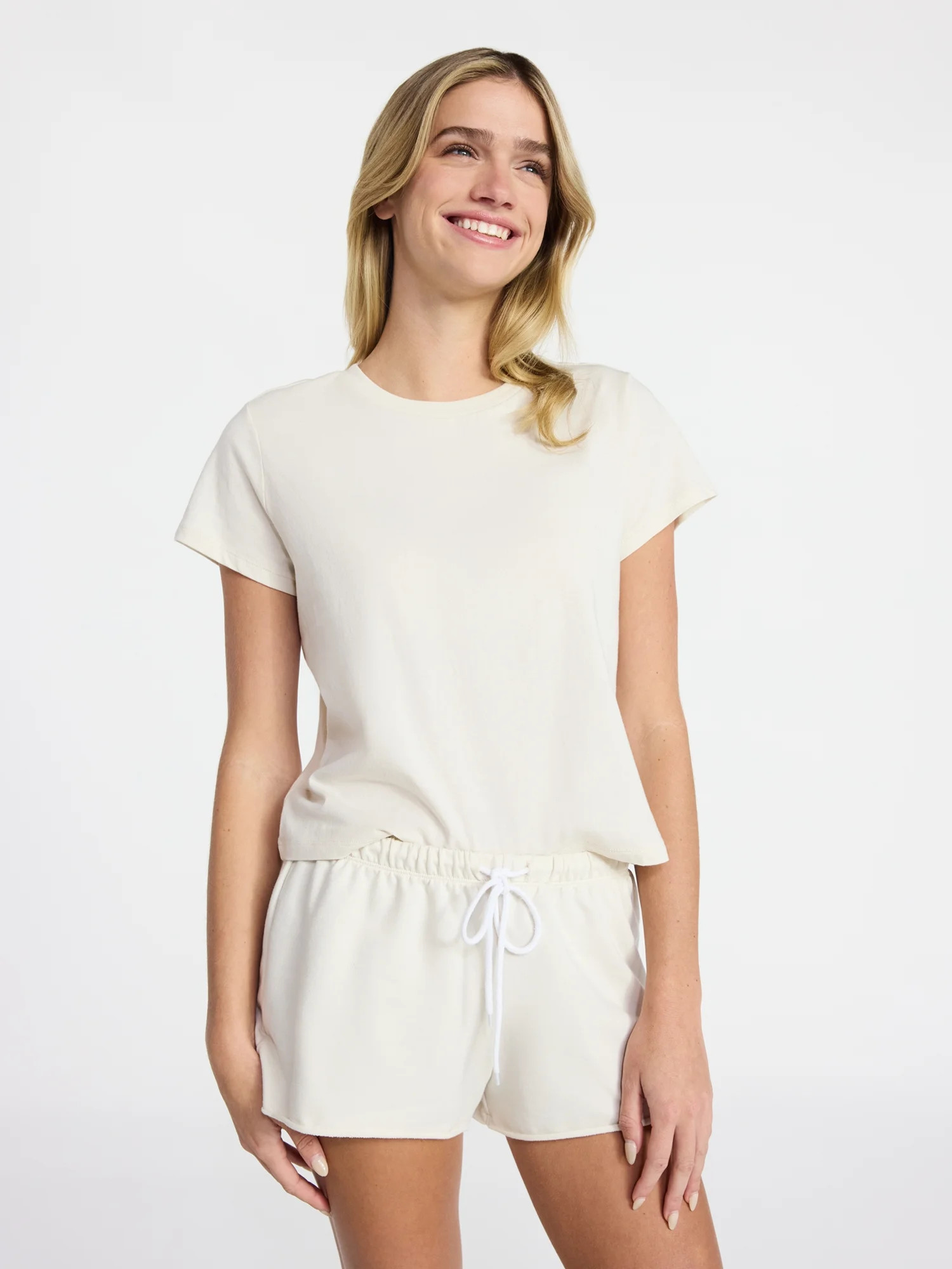 No Boundaries Sleep Tee and Shorts Set, 2-Piece, Women’s XXS-3X | Walmart (US)