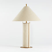 Remi Natural Linen Table Lamp Bedroom Lighting + Reviews | Crate & Barrel | Crate & Barrel
