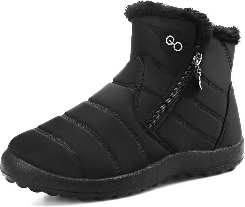 HARENCE Snow Boots for Women Winter Boot with Comfortable Warm Fur Lined Ankle Booties Outdoor Sl... | Amazon (US)