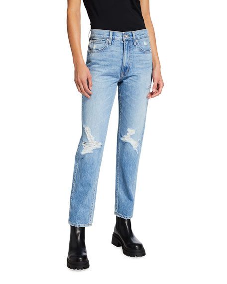 SLVRLAKE Virginia High-Rise Slim Tapered Jeans | Neiman Marcus