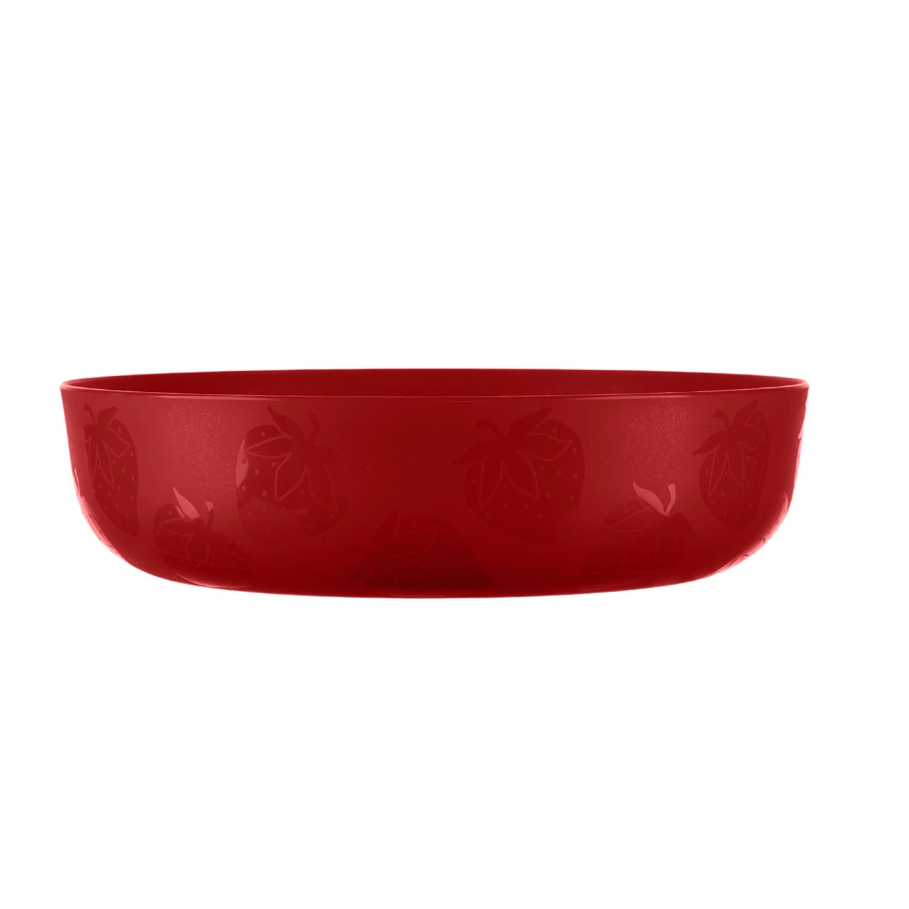 Mainstays 42 Ounce Round Plastic Strawberries Etched Dinner Bowl, Red | Walmart (US)