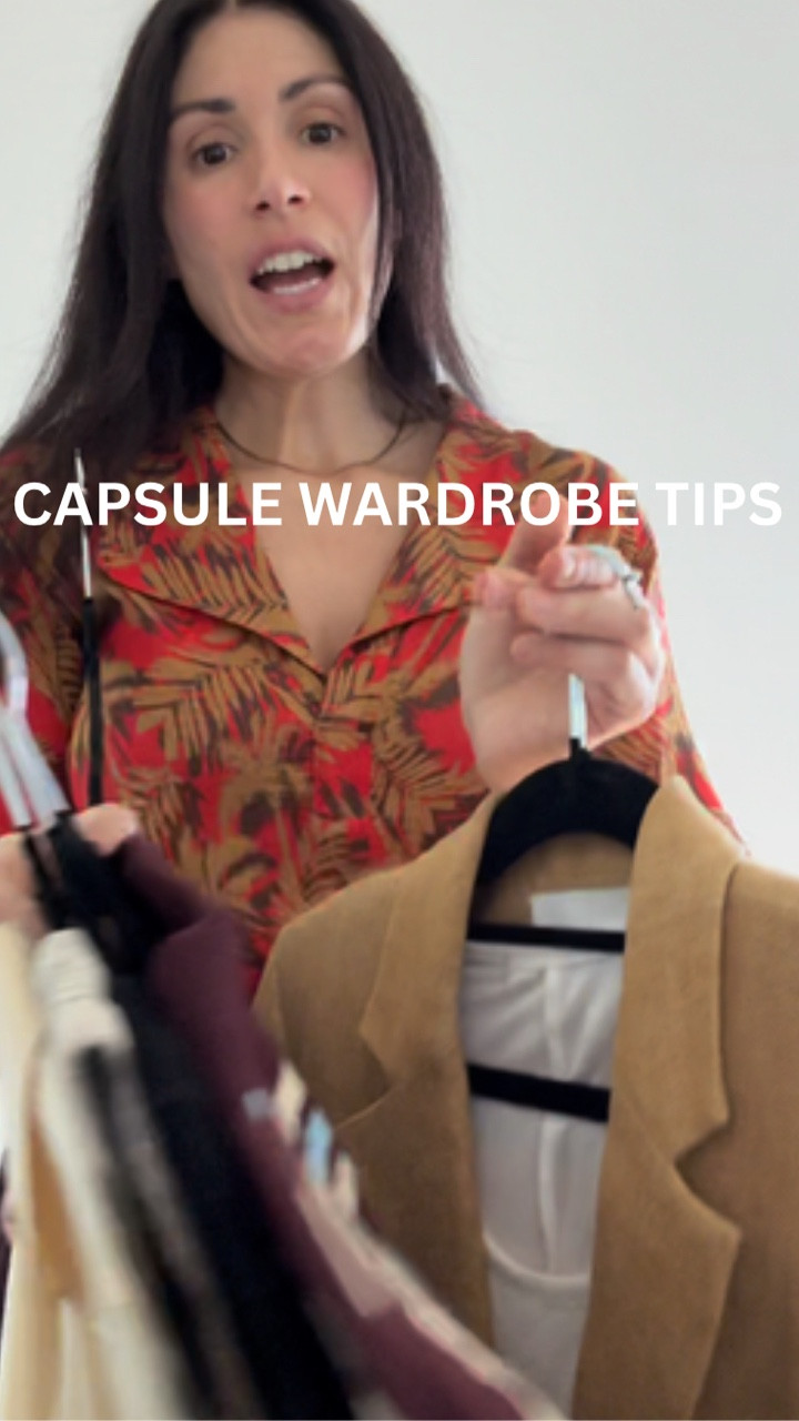 “Capsule wardrobe” was a buzz word in the styling world a few years back and it’s still relevant today. 
A capsule can be described as a curation of mix and match pieces that all go together making dressing seamless ….

Sounds great in theory right? Here are a few tried and tested tips I personally use DAILY shopping clients own capsule wardrobe that totally work.

The curation part isn’t easy for most especially if you don’t have an eye for colour pairings, it’s too much of a mental task to solve or you’re lacking time to research, plan and outfit build so I hope these simple tips help!

A reminder
1. Start with your selection of bottoms first and build up outfits from these as a base
2. Create and carry a shopping list of what your looking for and be as specific as possible to filter out options and stay accountable to the task
3. Versatility can be abit vague but remember my Maya’s of having at least 3 different ways to wear for any piece to be a viable option in your wardrobe