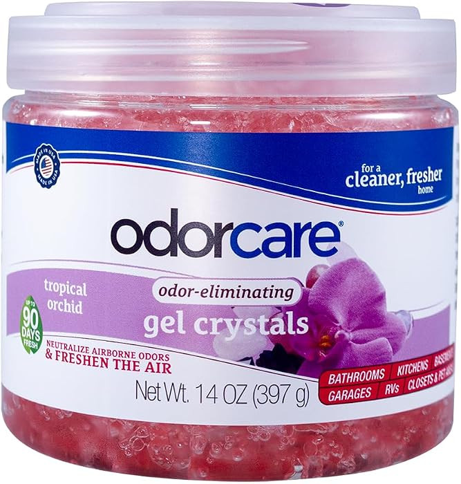 14 oz Tropical Orchid Gel Crystal Odor Absorber, Odor Eliminator for Smoke Odor & Musty Smell in ... | Amazon (US)