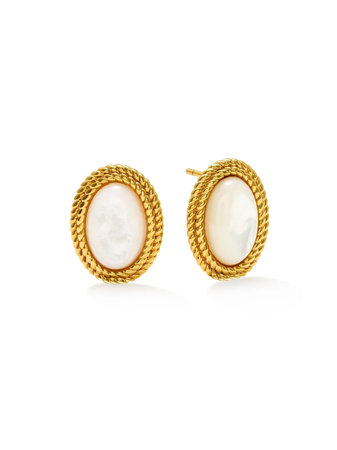 SPIRAL PEARL - Earrings \u2022 Color: 18K Yellow Gold | Ninety-9