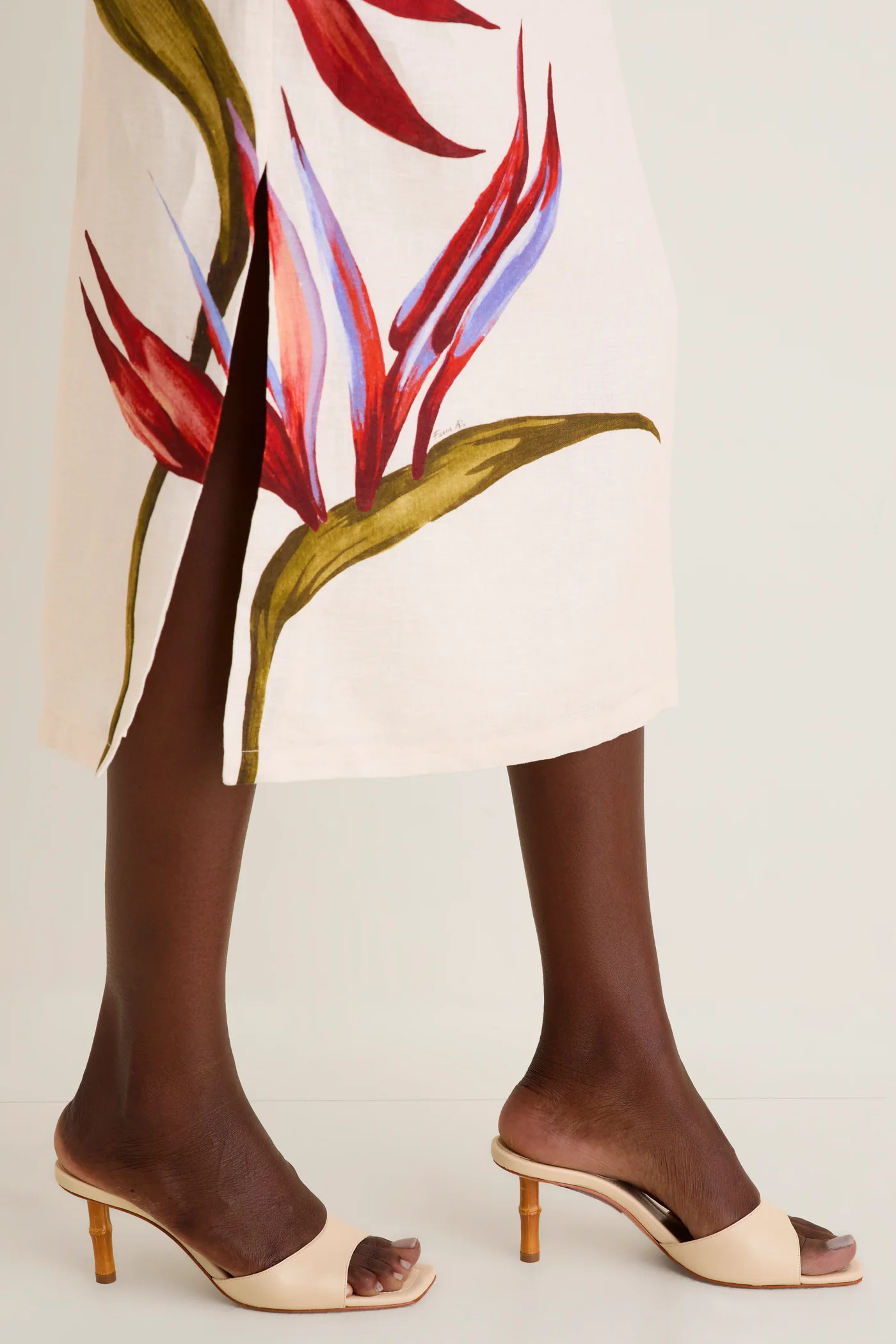Egg Shell Leena Bamboo Heels | Tuckernuck (US)