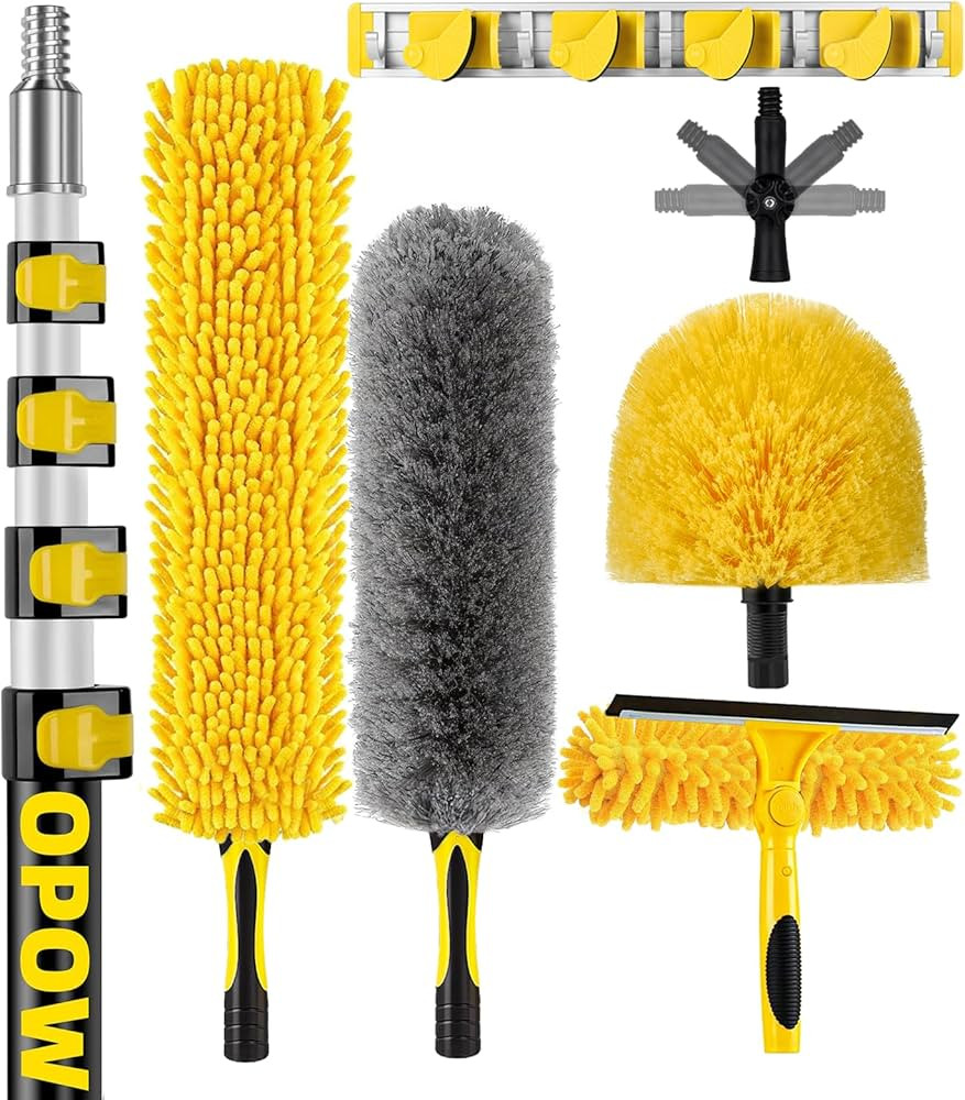36 Foot High Ceiling Duster Kits with 7-30ft Heavy Duty Extension Pole, High Reach Duster for Cle... | Amazon (US)