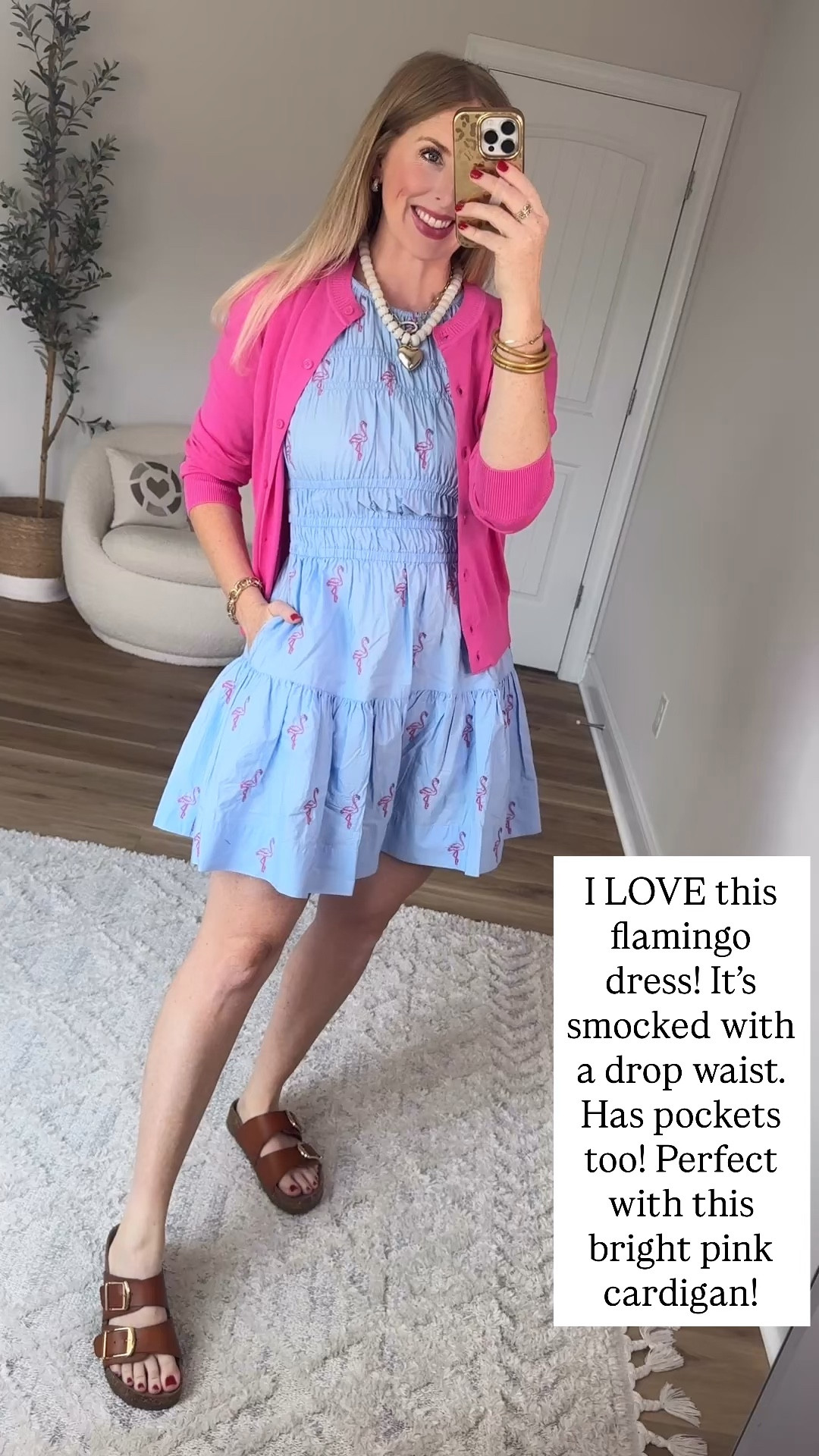 Walmart try on, free assembly, Walmart style, flamingo dress, pink cardigan

#LTKootd #LTKmomlife