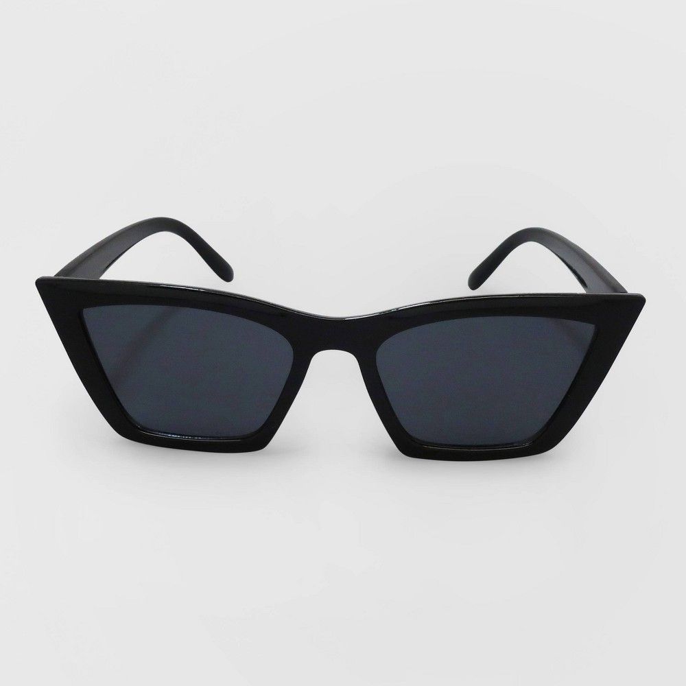 Women's Cateye Plastic Silhouette Sunglasses - Wild Fable Black | Target