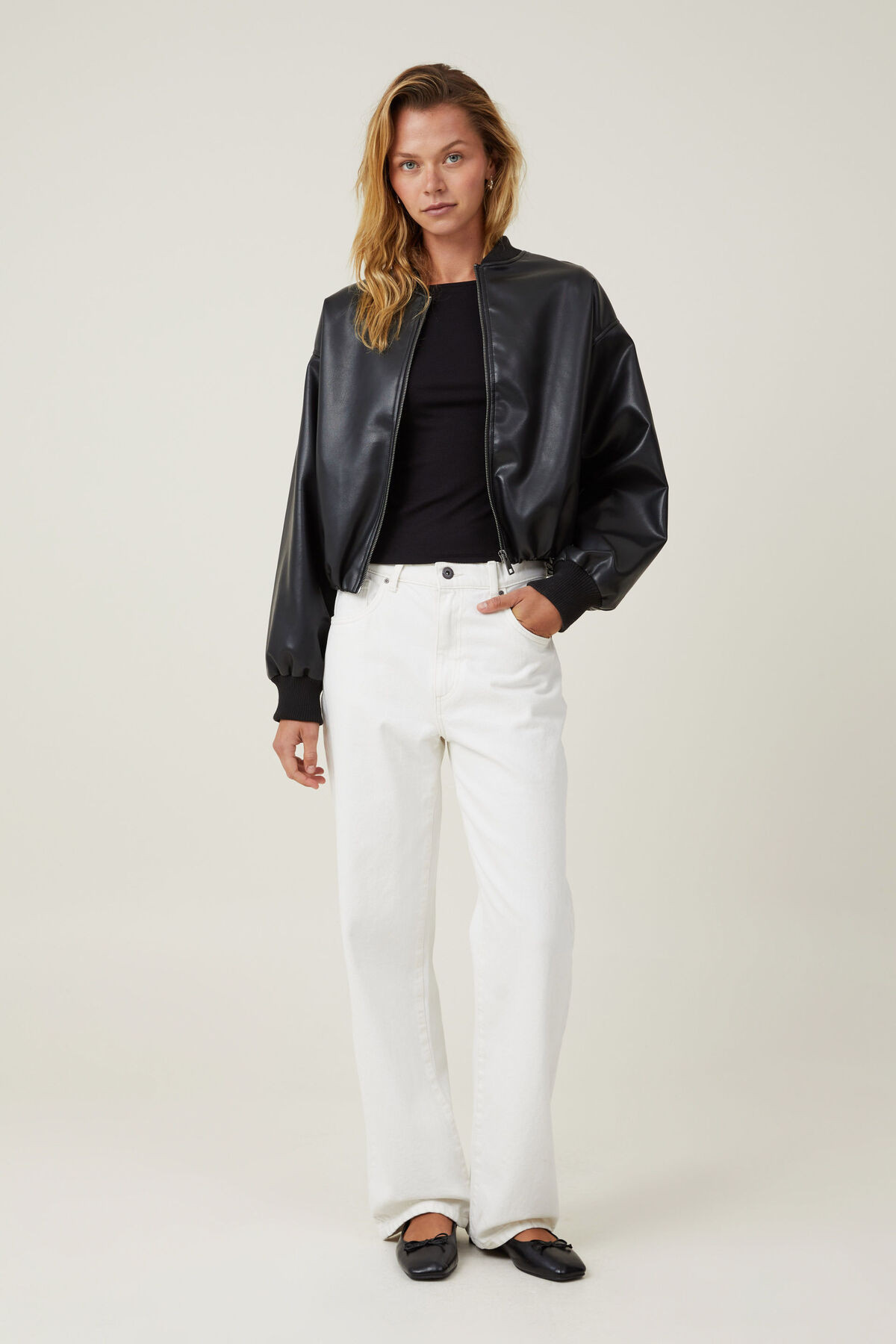 Staple Rib Boat Neck Long Sleeve Top | Cotton On (US)