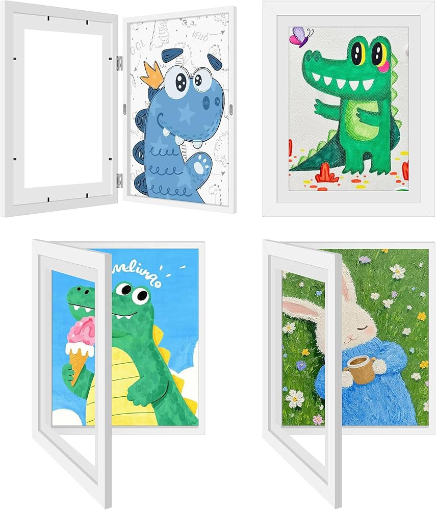 4 Pack Kids Artwork Frames Changeable 8.5 x 11 Inch Children Art Projects Children Art Frames Fro... | Amazon (US)