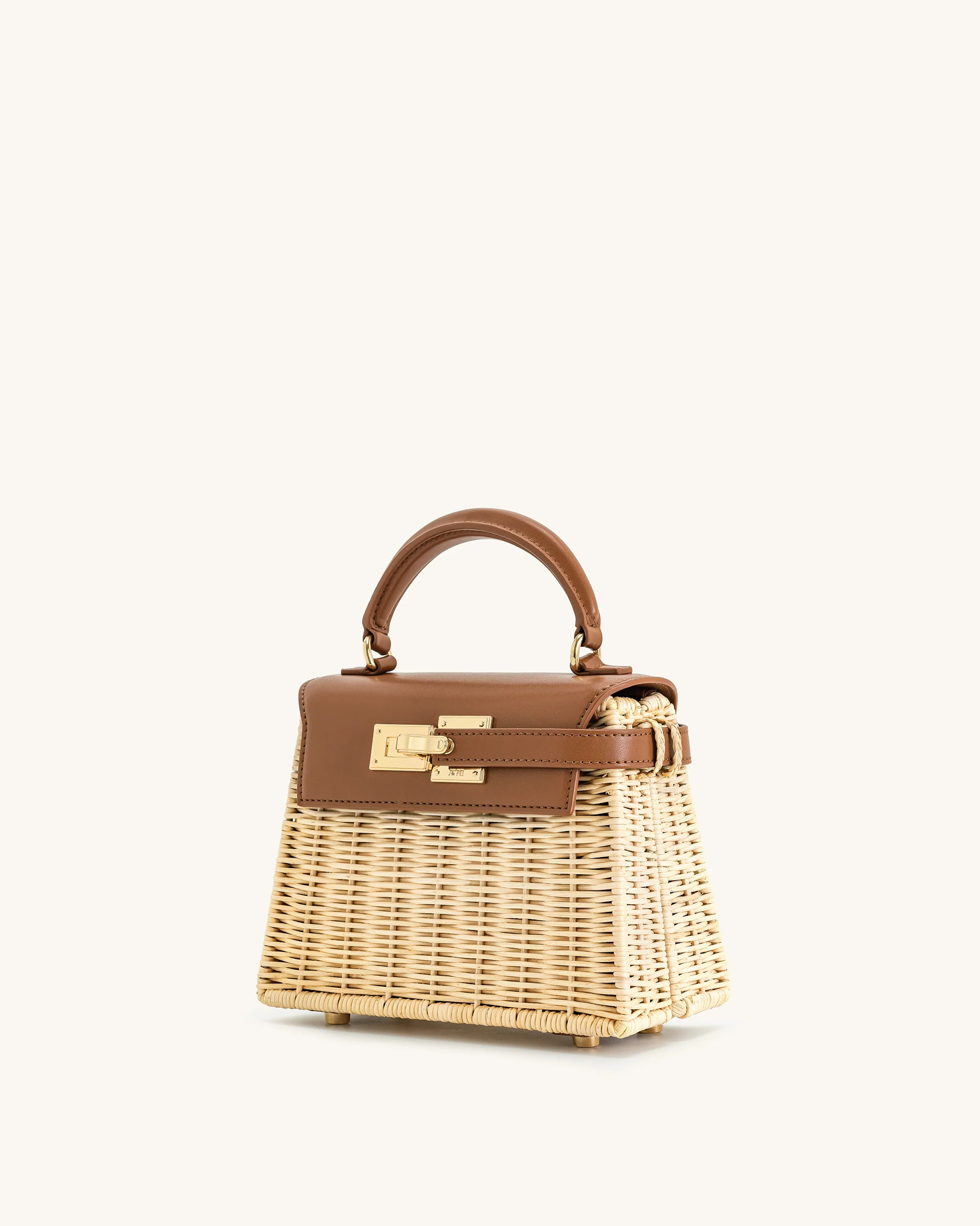 Elise Natural Rattan Weaving Handbag - Brown Rattan | JW PEI US