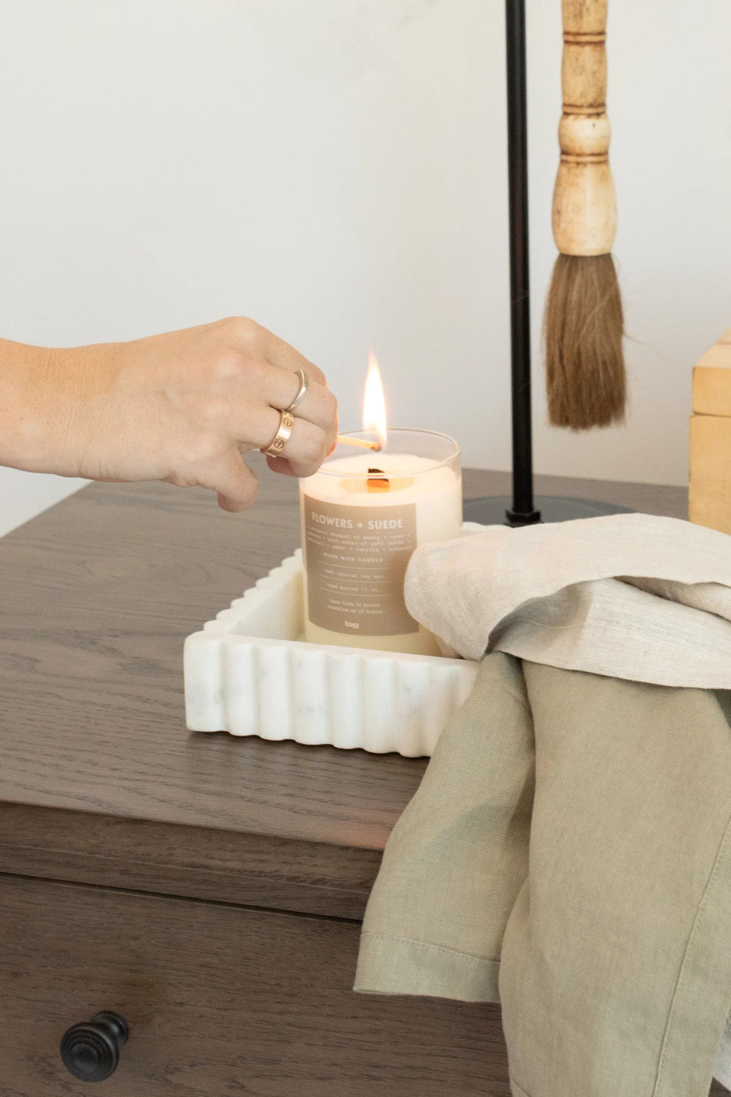 Kyrie Candle - Flowers + Suede | THELIFESTYLEDCO