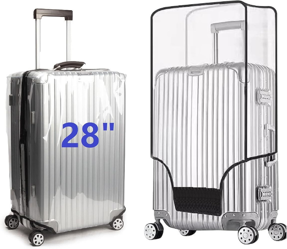 Clear PVC Suitcase Cover Protectors Transparent Luggage Cover Waterproof Wheeled Suitcase Dust Co... | Amazon (US)