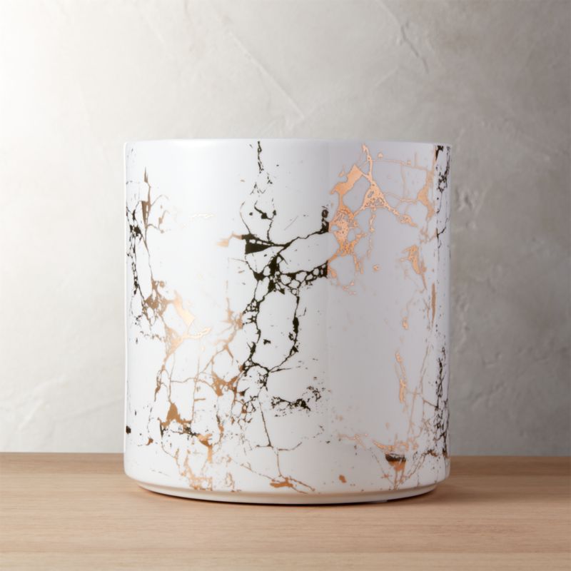 Palazzo Medium Marbleized Planter + Reviews | CB2 | CB2