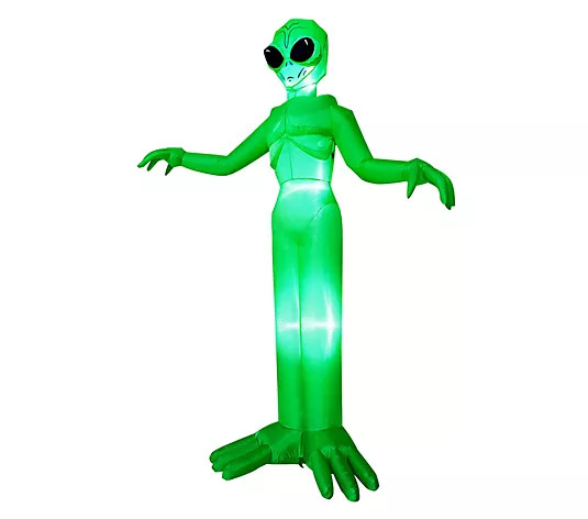 Joyfy 9-ft Halloween Inflatable Giant Alien - QVC.com | QVC