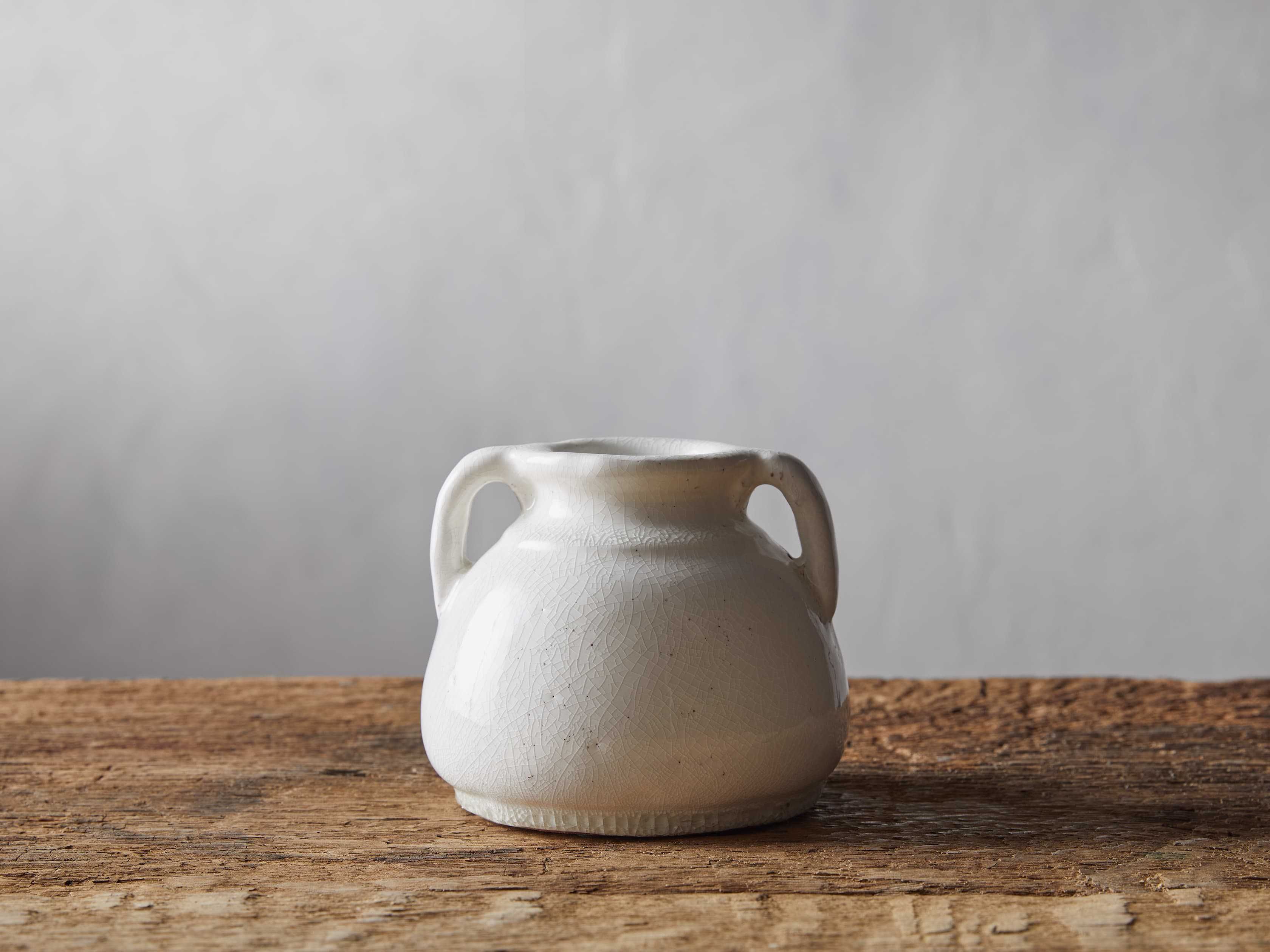 Santorini Extra Small Handle Vase in White | Arhaus